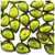 Rhinestones, Flatback, Teardrop, 13x18mm, 72-pc, Olive Green