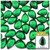 Rhinestones, Flatback, Teardrop, 13x18mm, 1,000-pc, Emerald Green