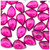 Rhinestones, Flatback, Teardrop, 13x18mm, 1,000-pc, Hot Pink