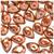 Rhinestones, Flatback, Teardrop, 13x18mm, 144-pc, Light Orange