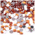 Rhinestones, Flatback, Round, 6mm, 1,000-pc, Orange