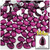 Rhinestones, Flatback, Teardrop, 6x10mm, 144-pc, Fuchsia