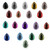 Rhinestones, Flatback, Teardrop, 6x10mm, 1,000-pc, Mixed Colors