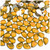 Rhinestones, Flatback, Teardrop, 6x10mm, 1,000-pc, Golden Yellow