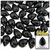 Rhinestones, Flatback, Teardrop, 8x13mm, 144-pc, Jet Black