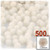 Acrylic Pom Pom, 12mm, 500-pc, Cream