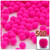 Acrylic Pom Pom, 12mm, 500-pc, Neon Pink