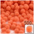 Acrylic Pom Pom, 12mm, 500-pc, Orange