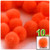 Acrylic Pom Pom, 25mm, 10-pc, Neon Orange