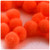 Acrylic Pom Pom, 25mm, 10-pc, Neon Orange