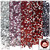 5-Pack Set (5X - 2,500-Piece), 2mm Rhinestones, Red Tones 2