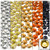 5-Pack Set (5X - 144-Piece), 7mm Rhinestones, Yellow Tones