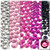 5-Pack Set (5X - 144-Piece), 7mm Rhinestones, Pink Tones