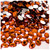 Rhinestones, Flatback, Oval, 6x8mm, 10,000-pc, Orange