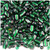 Glass Beads, Assorted, 6-12mm, 1oz=28g, The Crafts Outlet, Emerald Green