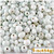 Glass Beads, Assorted, 6-12mm, 1lb=454g, The Crafts Outlet, White