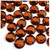 Rhinestones, Flatback, Round, 14mm, 144-pc, Beer Brown