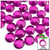 Rhinestones, Flatback, Round, 14mm, 72-pc Fuchsia