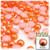 Half Dome Pearl, Plastic beads, 8mm, 1,000-pc, Fire Orange