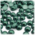 Half Dome Pearl, Plastic beads, 8mm, 1,000-pc, Forest Green