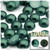 Half Dome Pearl, Plastic beads, 10mm, 1,000-pc, Forest Green