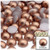 Half Dome Pearl, Plastic beads, 10mm, 1,000-pc, Rustic Copper Brown