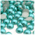 Half Dome Pearl, Plastic beads, 10mm, 144-pc, Aquamarine Blue