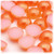 Half Dome Pearl, Plastic beads, 12mm, 1,000-pc, Fire Orange