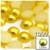 Half Dome Pearl, Plastic beads, 12mm, 1,000-pc, Sunshine Yellow