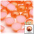 Half Dome Pearl, Plastic beads, 12mm, 144-pc, Fire Orange