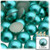 Half Dome Pearl, Plastic beads, 12mm, 144-pc, Jade Blue
