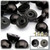 Half Dome Pearl, Plastic beads, 12mm, 144-pc, Pitch Black