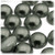 Half Dome Pearl, Plastic beads, 12mm, 1,000-pc, Charcoal Gray