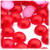 Half Dome Pearl, Plastic beads, 12mm, 1,000-pc, Tulip Red