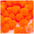 Acrylic Pom Pom, 38mm, 100-pc, Orange