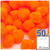 Acrylic Pom Pom, 38mm, 50-pc, Orange