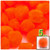 Acrylic Pom Pom, 51mm, 5-pc, Neon Orange