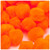 Acrylic Pom Pom, 51mm, 5-pc, Orange