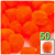 Acrylic Pom Pom, 51mm, 50-pc, Neon Orange