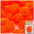 Acrylic Pom Pom, 51mm, 100-pc, Neon Orange