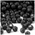 Plastic Faceted Beads, Opaque, 10mm, 500-pc, Black