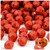 Plastic Faceted Beads, Opaque, 10mm, 25-pc, Dark Orange