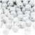 Plastic Faceted Beads, Opaque, 10mm, 50-pc, White