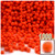 Acrylic Pom Pom, 5mm, 1,000-pc, Neon Orange