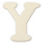 Unfinished Wood, 3-in, 4mm Thick, Letter, Letter Y