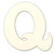 Unfinished Wood, 3-in, 4mm Thick, Letter, Letter Q