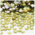 Rhinestones, Flatback, Round, 7mm, 1,000-pc, Champagne Yellow