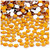 Rhinestones, Flatback, Round, 7mm, 144-pc, Light Orange