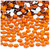 Rhinestones, Flatback, Round, 7mm, 1,000-pc, Orange