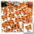 Rhinestones, Flatback, Butterfly, 15mm, 144-pc, Orange